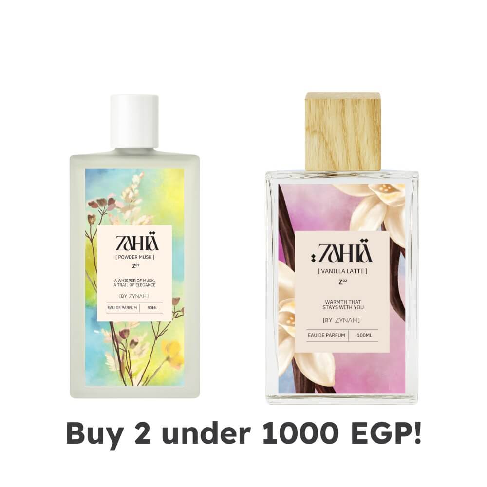 Zahia Powder Musk & Vanilla Latte Perfumes (50ml sizes) on ZYNAH