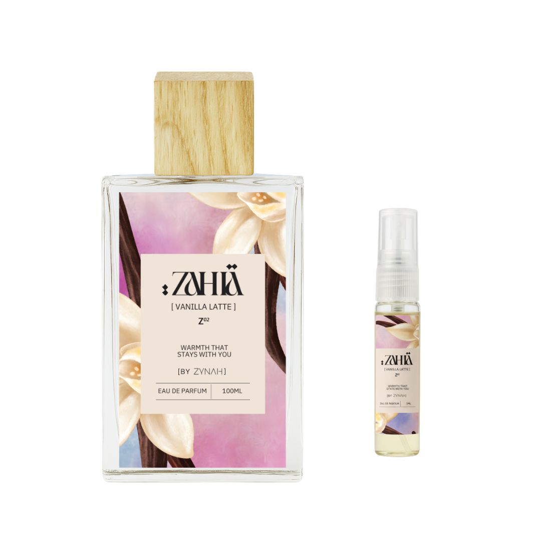 Shop Zahia's Vanilla Latte Bundle (100ml & Mini) on ZYNAH