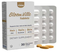 Shop Bloomville Tablets for Hair, Nail & Skin (Biotin, Zinc & Selenium) - 30 Tablets on zynah 3