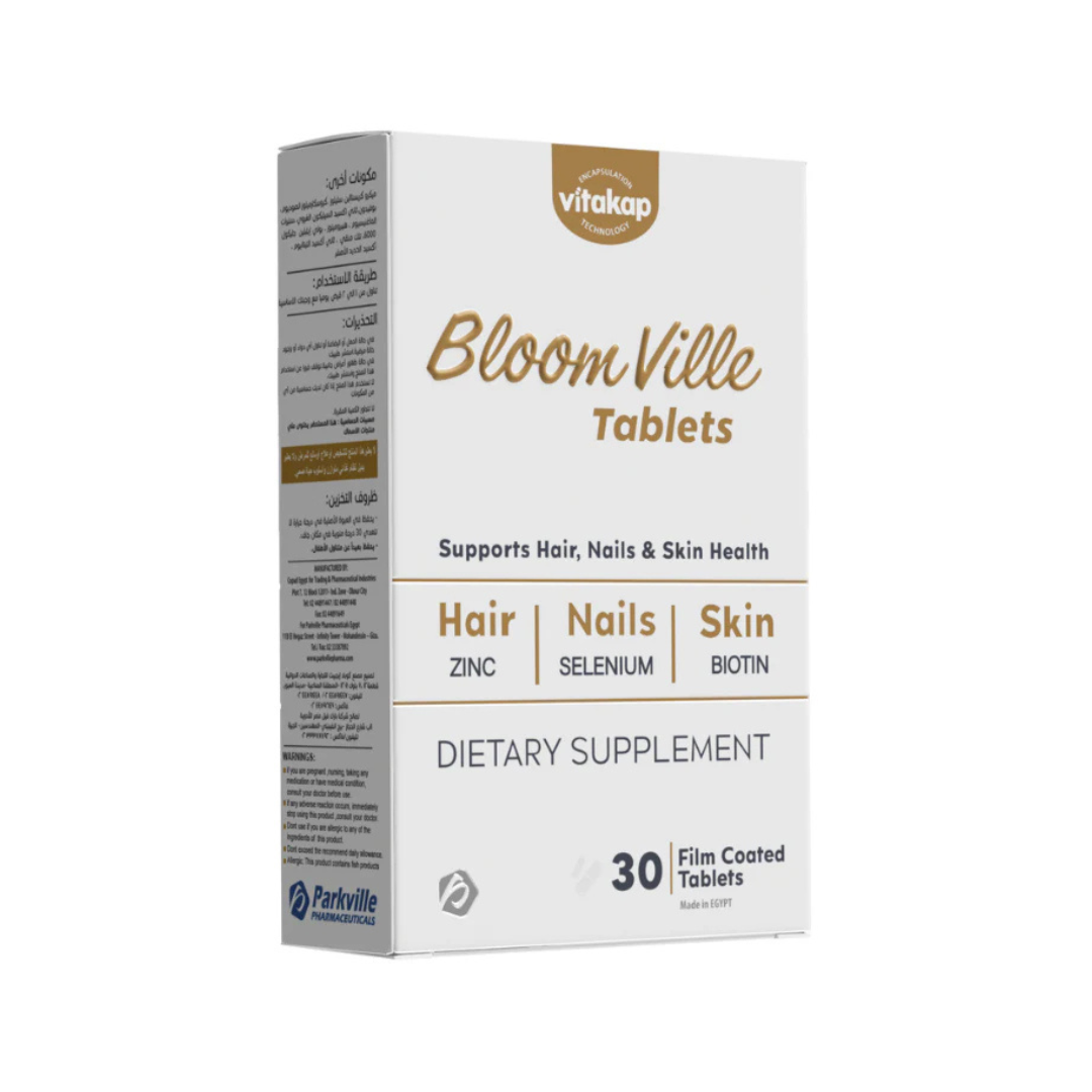 Shop Bloomville Tablets for Hair, Nail & Skin (Biotin, Zinc & Selenium) - 30 Tablets on zynah