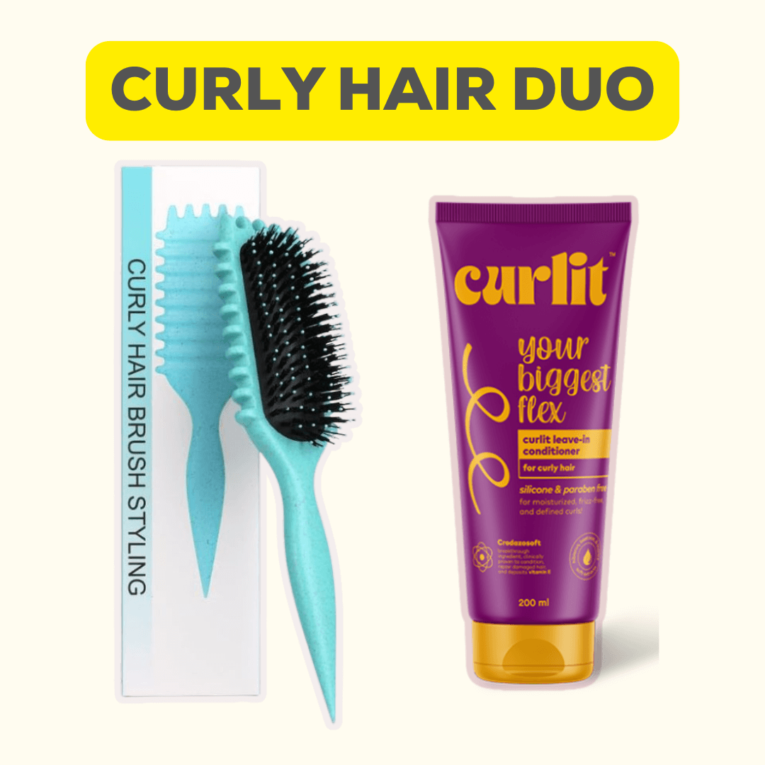 Viral Curly Hair Brush & Curlit Leave-in Conditioner