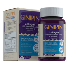 GINIPIN Collagen With Hyaluronic Acid & Vitamin C Capsules
