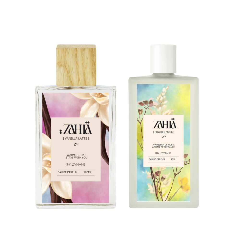 Zahia Powder Musk & Vanilla Latte Perfumes (50ml sizes)