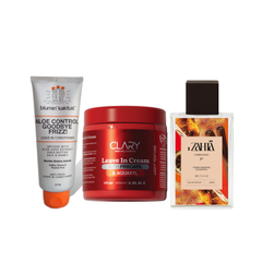 Zahia Amber Noir Perfume + Aloe Control, Goodbye Frizz! Leave-in Conditioner + Clary Leave-in Cream on ZYNAH