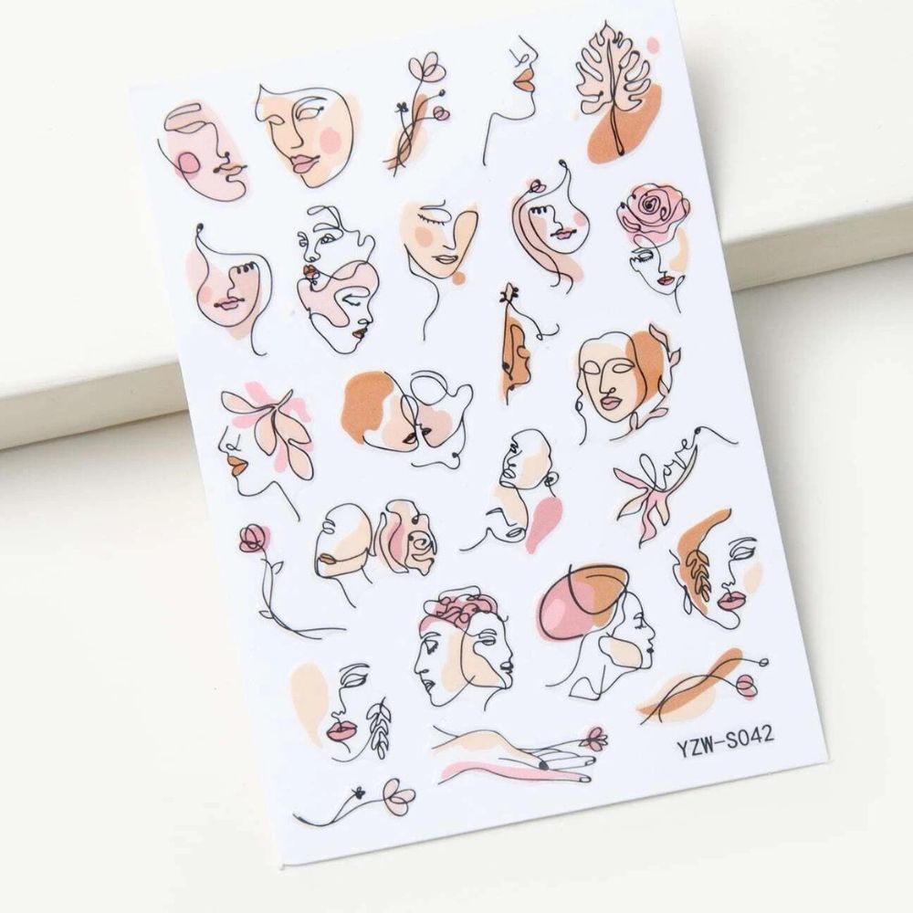 Abstract Nail Art Stickers (Colored) on Zynah