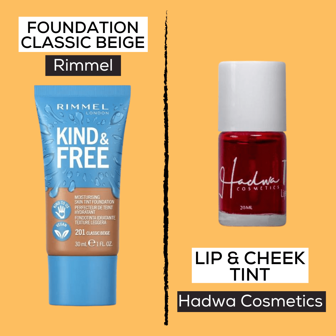 Rimmel Kind & Free Foundation (Classic Beige) + Hadwa Lip & Cheek Tint