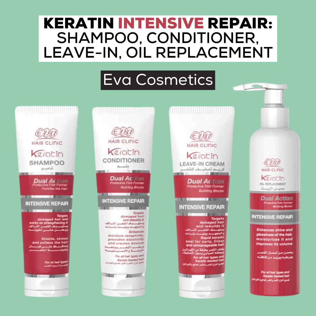 ZYNAH Offer: Eva Hair Clinic Keratin Collection (Shampoo, Conditioner ...