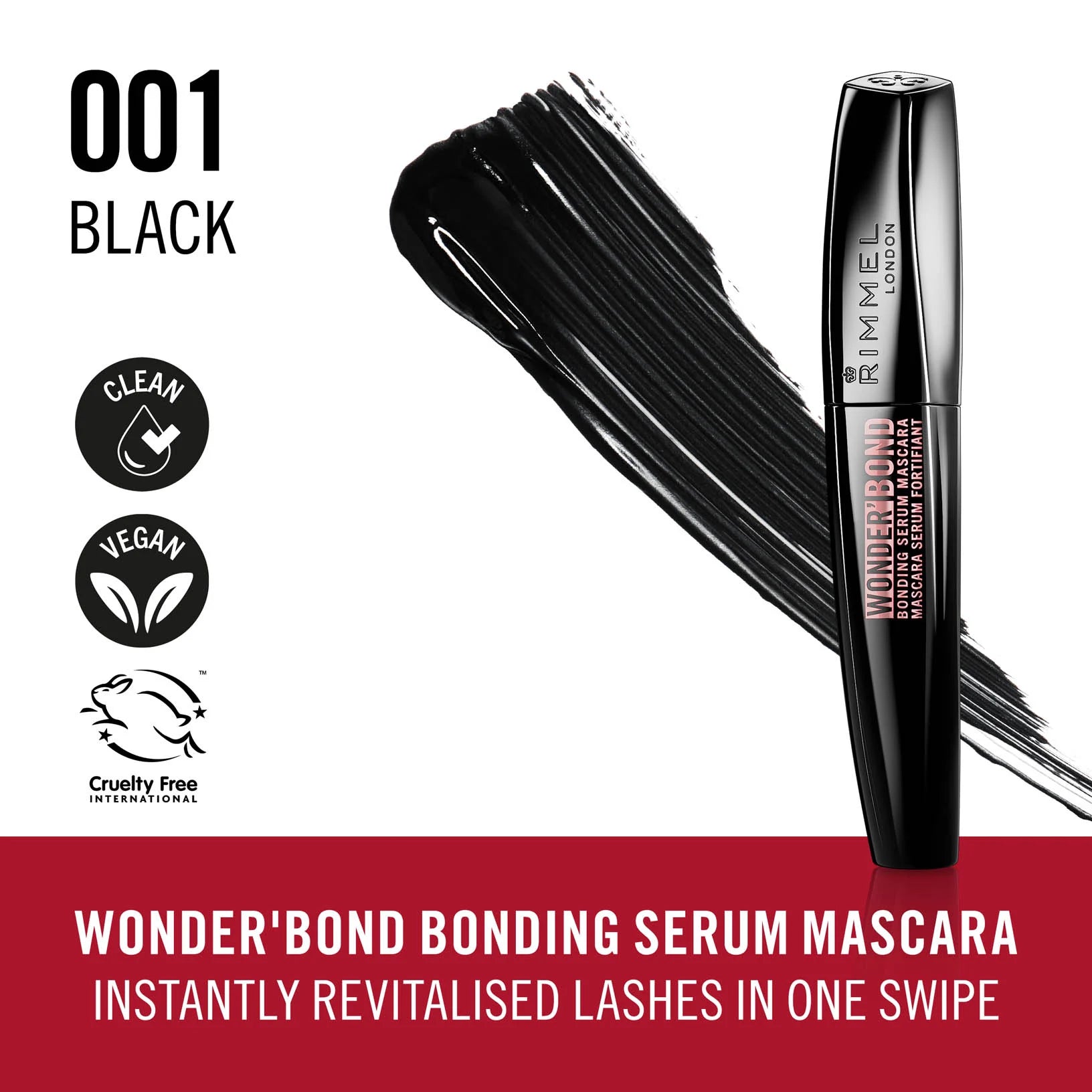 Rimmel London Wonder'Bond Mascara 001 Black – Bonding Serum