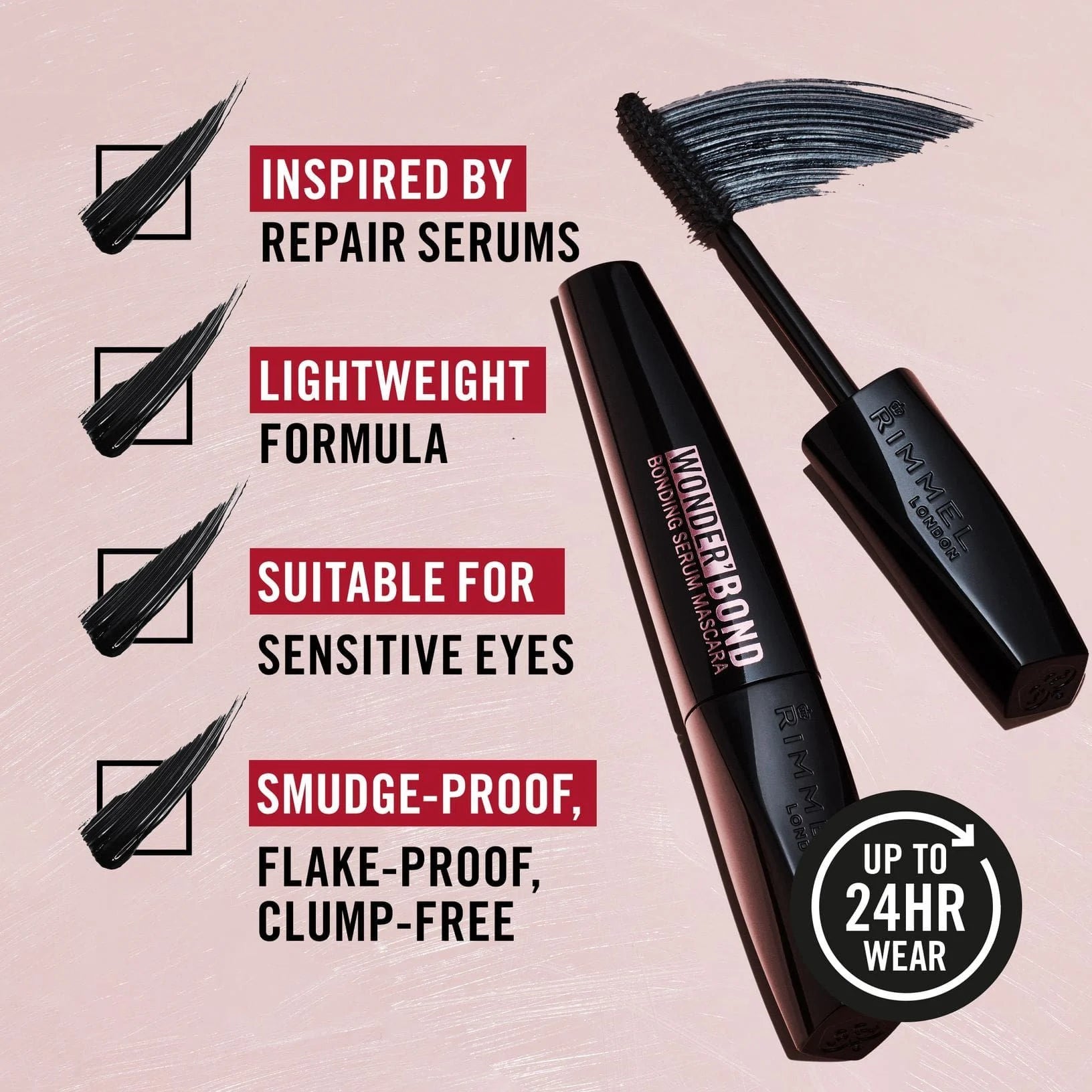 Rimmel London Wonder'Bond Mascara 001 Black – Bonding Serum