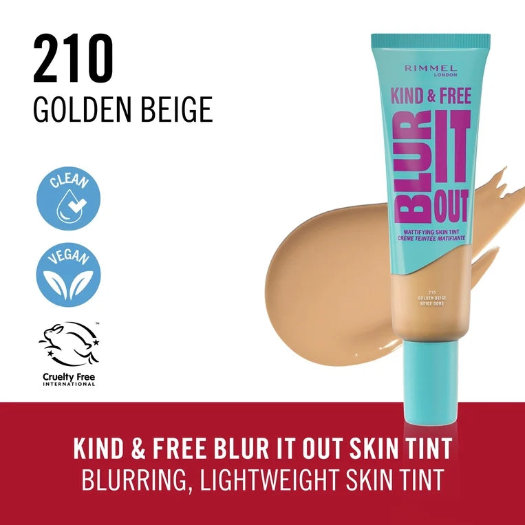 Kind & Free BLUR IT OUT Mattifying Skin Tint  30ML MAT GOLDEN BEIGE IV - Shade 210 Golden Beige