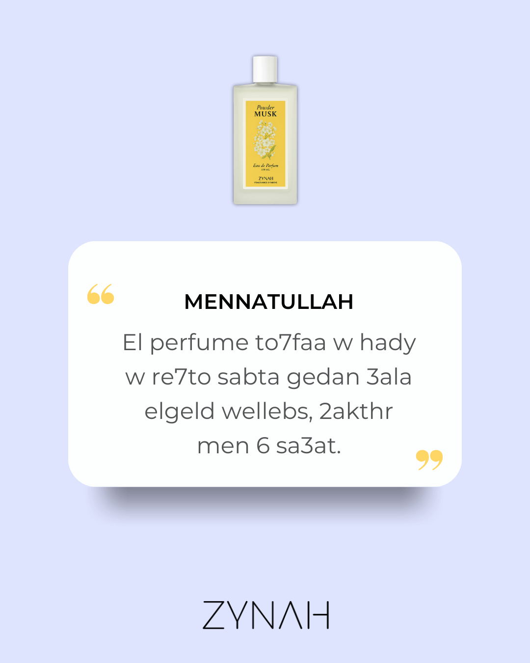 ZYNAH Powder Musk Eau de Parfum