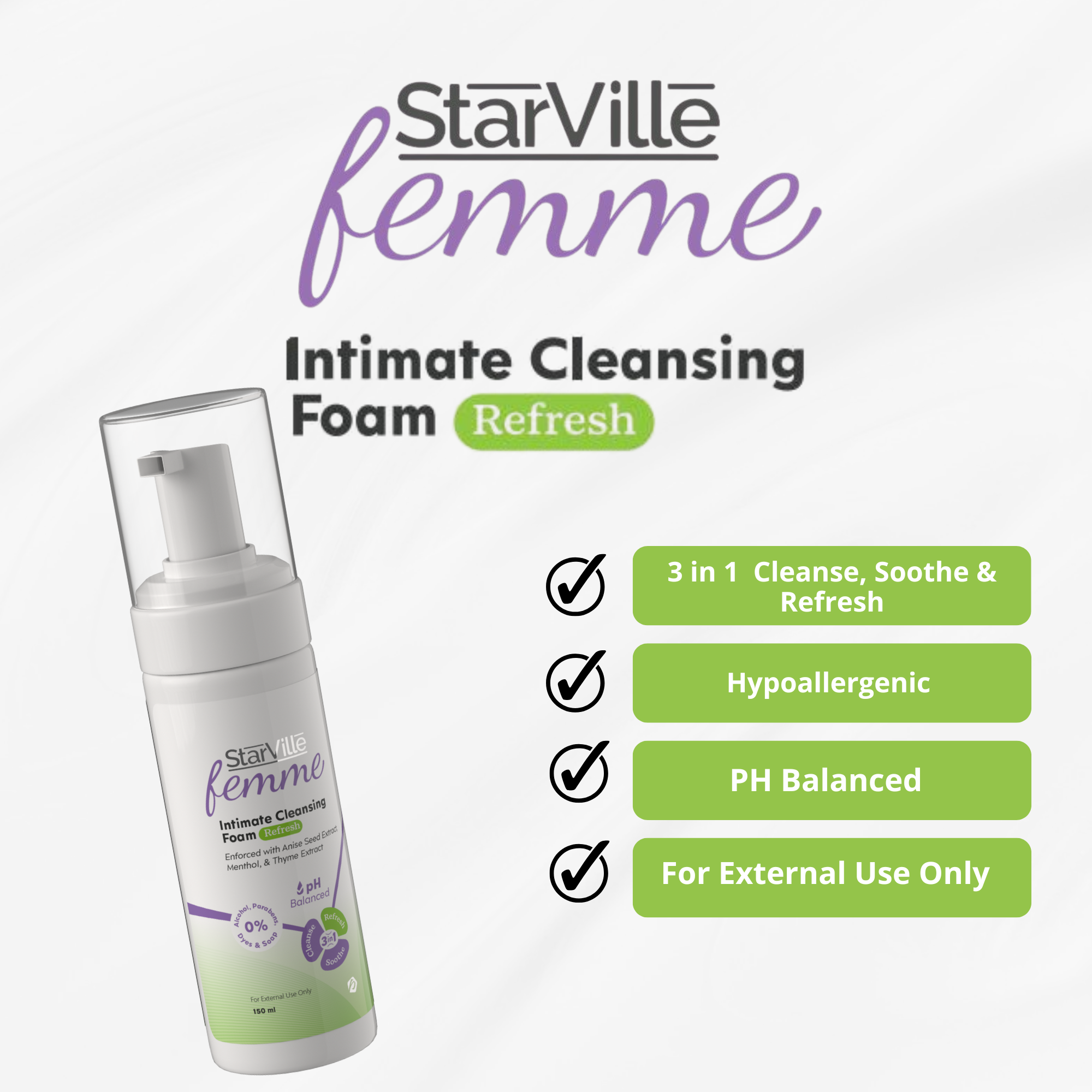 StarVille Femme Intimate Cleansing Foam Refresh