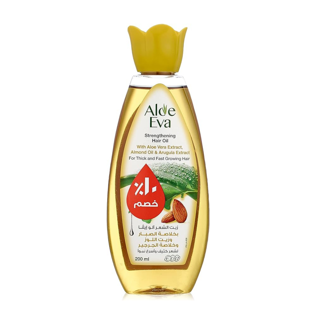 Aloe Eva Hair Oil with Aloe Vera, Almond oil and Arugula extract 200ml 10% - ZYNAH