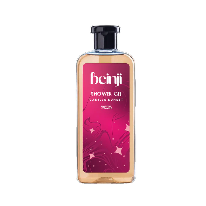 2-in-1 Body Brush & Beinji Vanilla Sunset Shower Gel