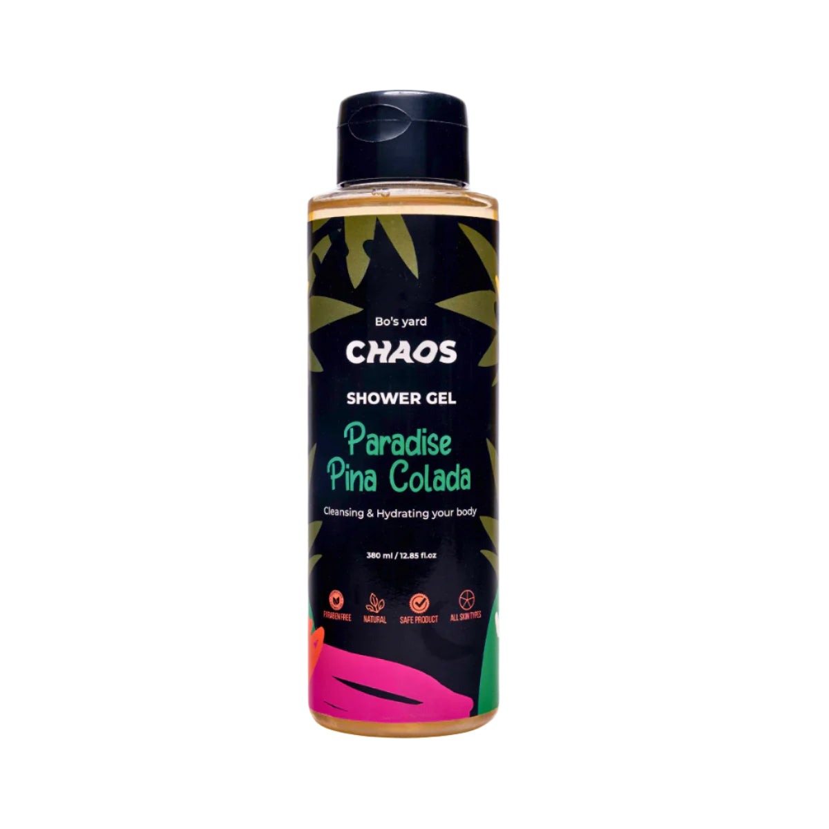 2-in-1 Scrubbing & Cleansing Brush & Chaos Paradise Pina Colada Shower Gel