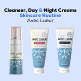 Avec Lueur's Skincare Kit: Cleanser, Day Cream SPF30 & Night Cream