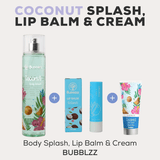 Bubblzz Coconut Kit (Body Splash, Lip Balm & Hand Lotion)