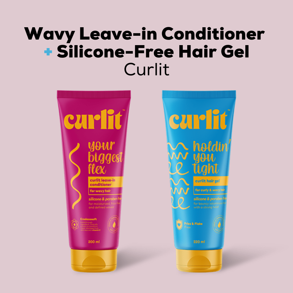 Wavy Leave-in Conditioner & Silicone-Free Gel Kit by Curlit on ZYNAH