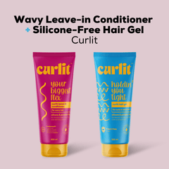 Wavy Leave-in Conditioner & Silicone-Free Gel Kit by Curlit on ZYNAH