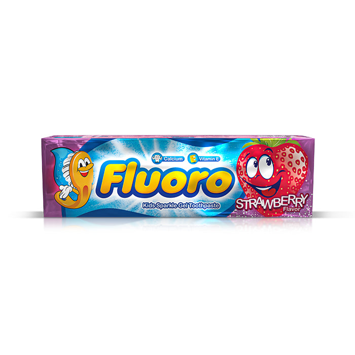 Fluoro Kids Sparkle Gel Toothpaste with Strawberry - ZYNAH