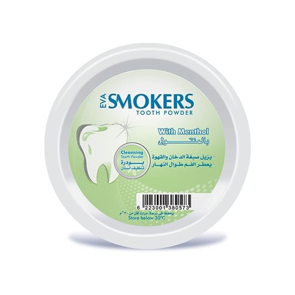 Eva Smokers Tooth Powder With Menthol Flavor 40gm -ZYNAH
