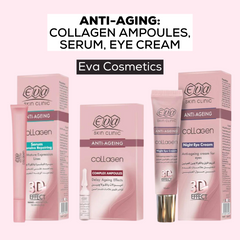 Shop Eva's Anti-Aging Collagen Bundle (Ampoules, Serum, Eye Cream) on ZYNAH