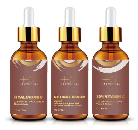 HG Serums Set: Hyaluronic Acid + Retinol + Vitamin C
