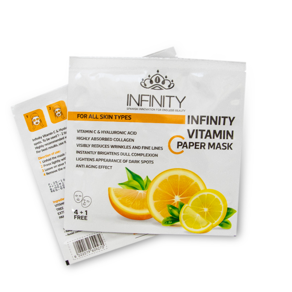 Infinity Vitamin C Face Mask Pack (4+1 Free) - ZYNAH