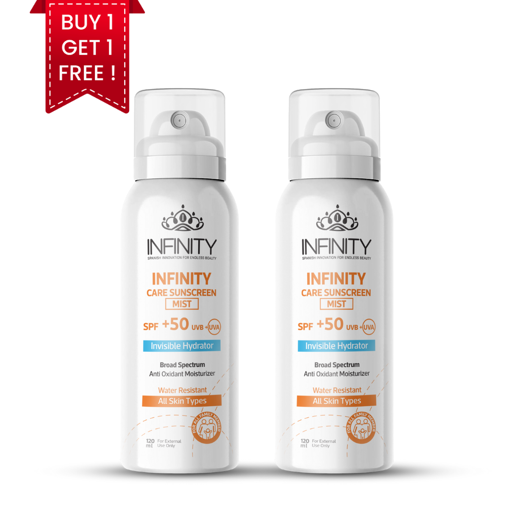 Infinity Care Sunscreen Mist SPF50+ (1+1 Free) -ZYNAH