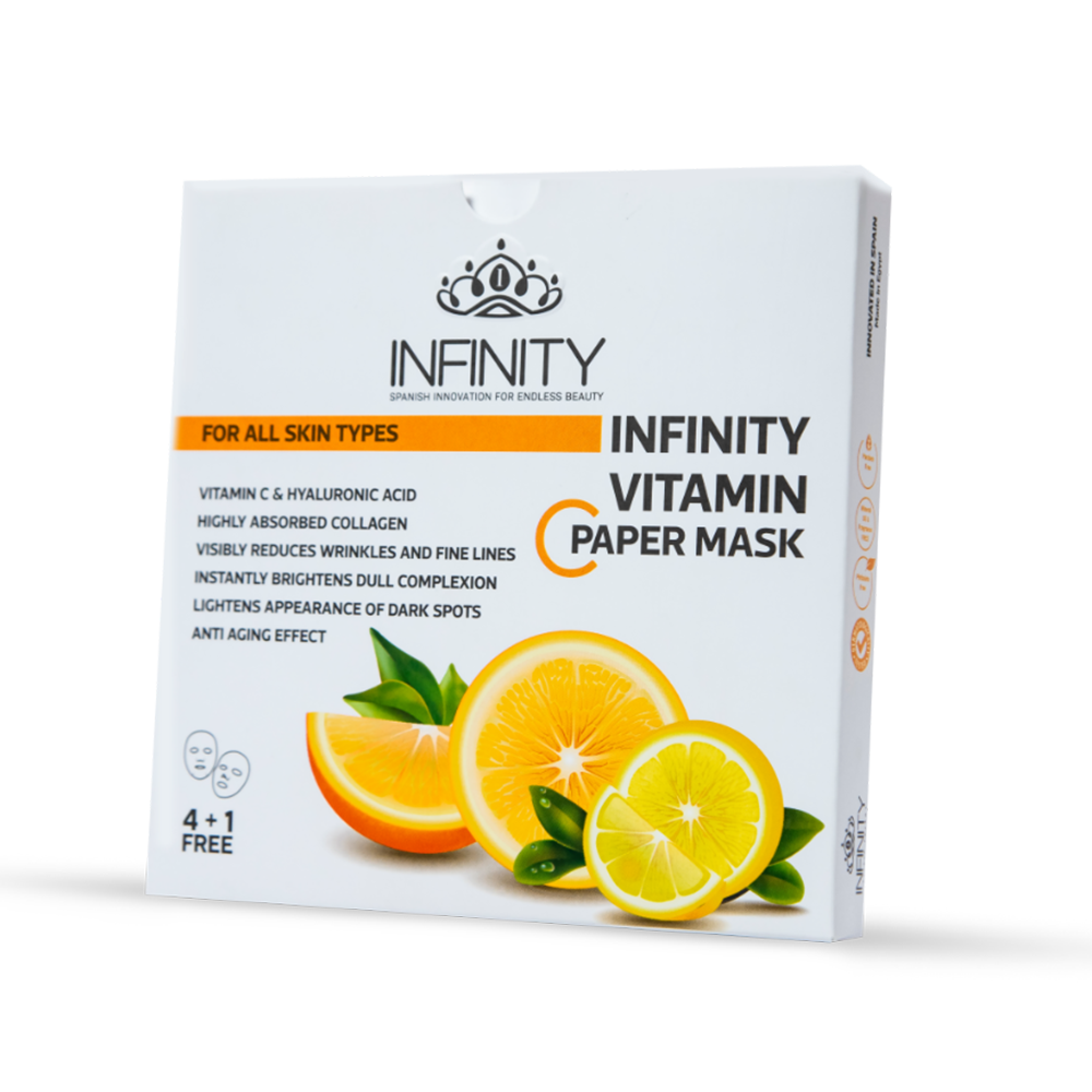 Infinity Vitamin C Face Sheet Mask Pack (4+1 Free) - ZYNAH