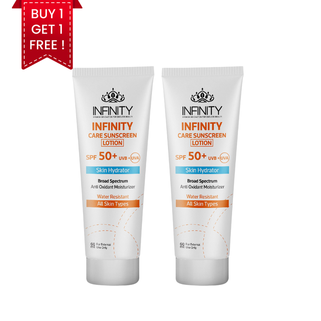 Shop Infinity Care Sunscreen Lotion SPF50+ (1+1 Free) on ZYNAH