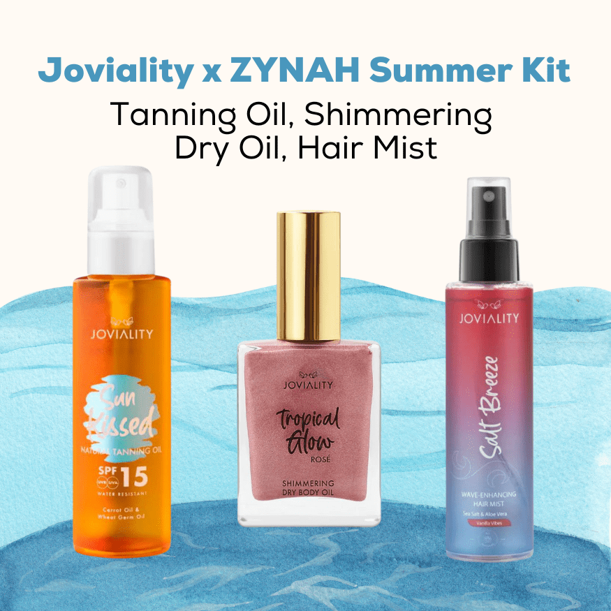 Sahel Summer Kit (Tanning Oil, Shimmering Dry Oil & Hair Mist) by ZYNAH & Joviality