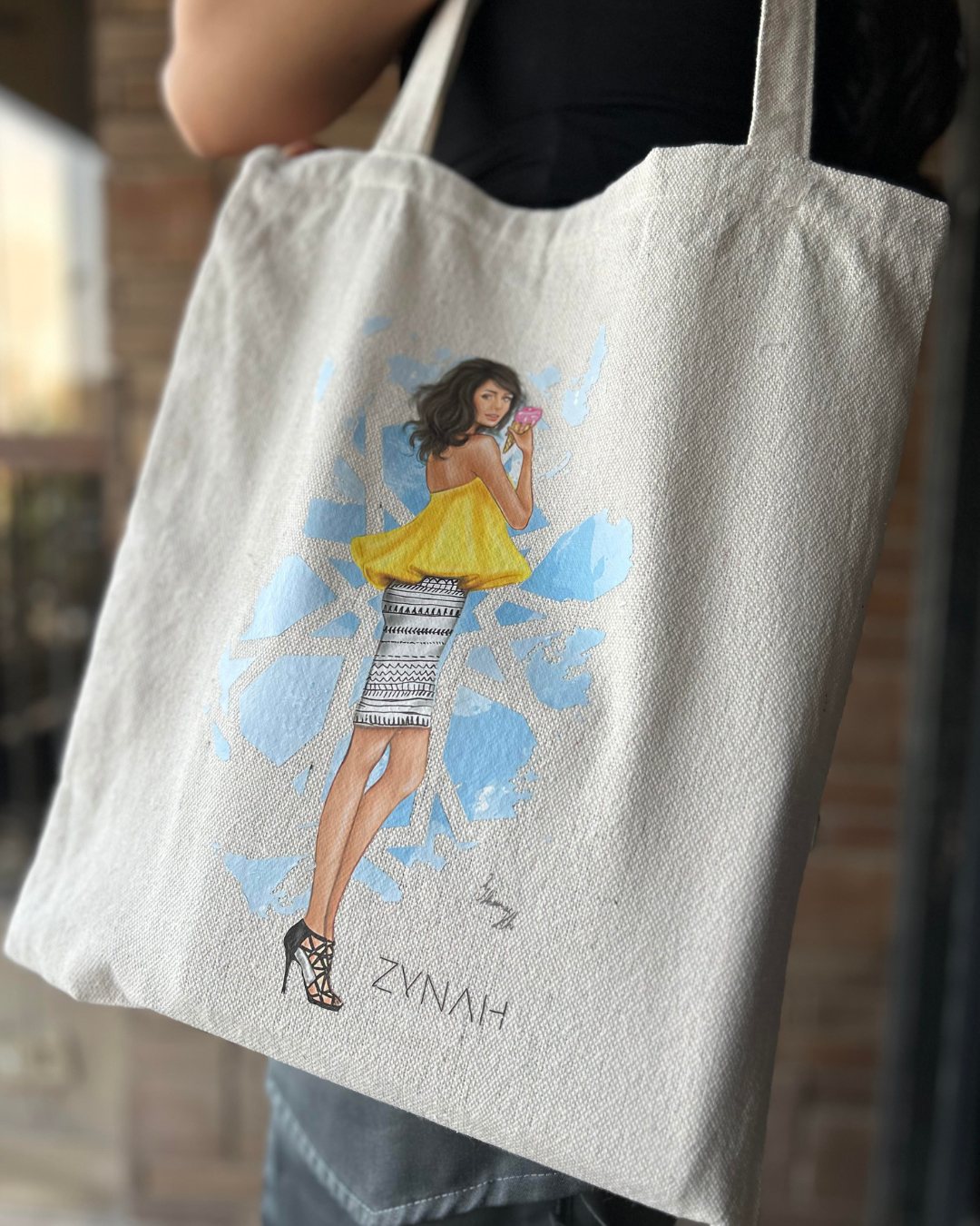 Shop Zynah's tote bag - Luci's Glam & Gelato Tote Bag 