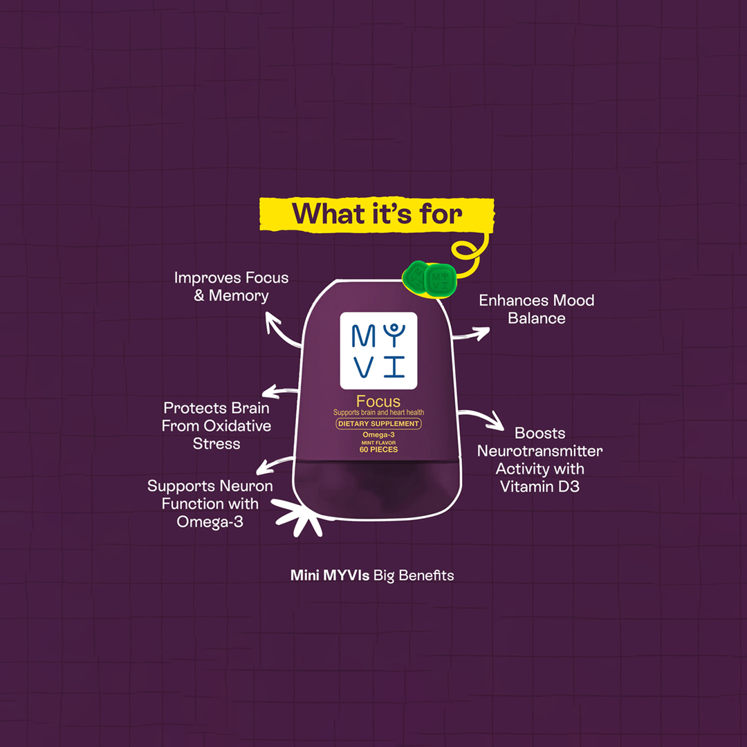 MYVI MyFocus  Omega 3,  60 Gummies