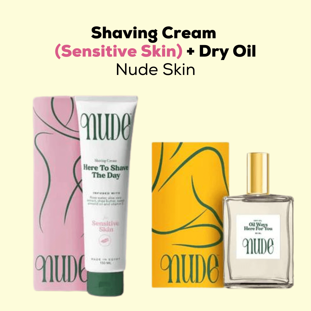 Shop Nude Skin's Shaving Cream (Sensitive Skin) + Dry Oil on ZYNAH