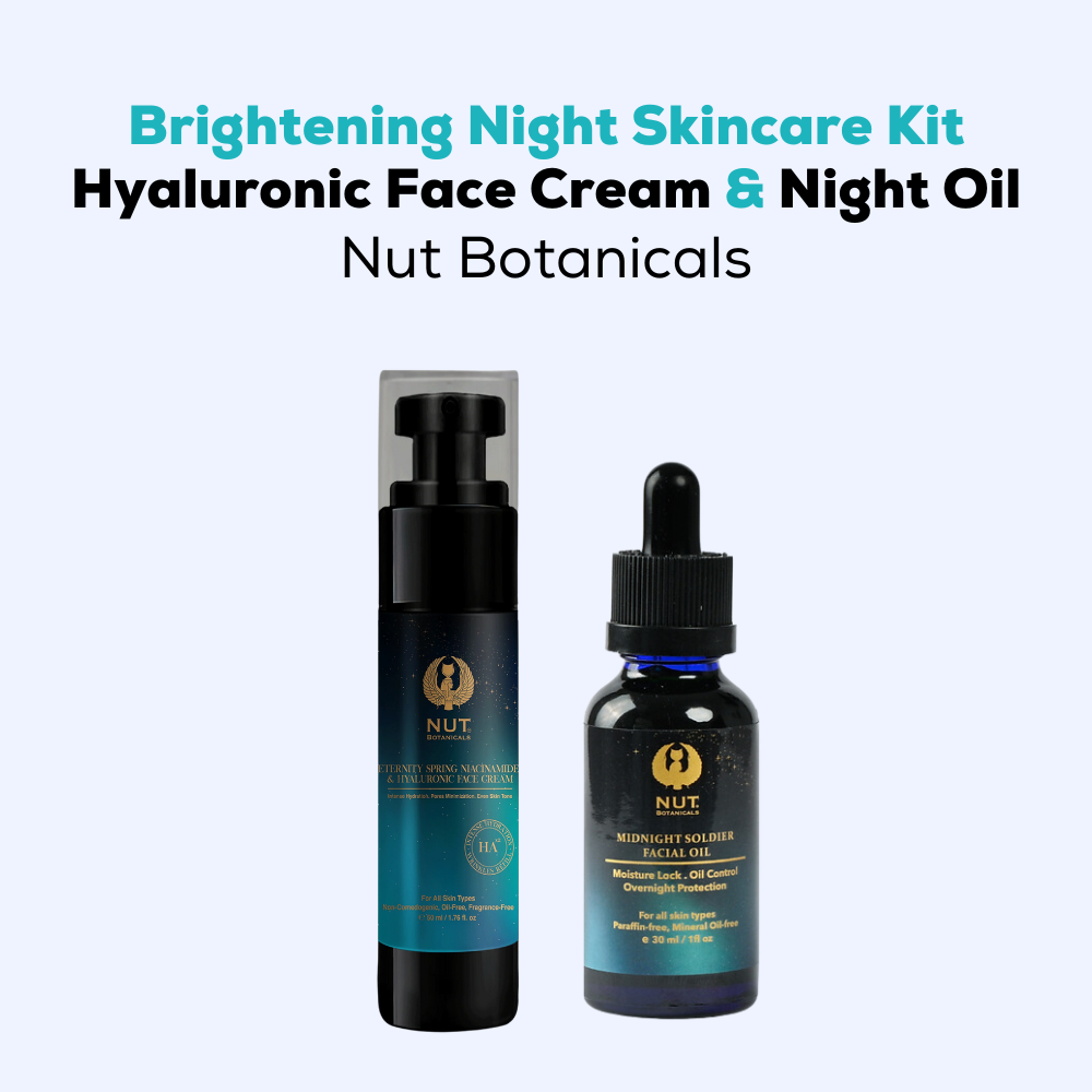 Shop Nut's Bright Complexion Night Skincare Kit (Face Cream + Night Oil) on ZYNAH