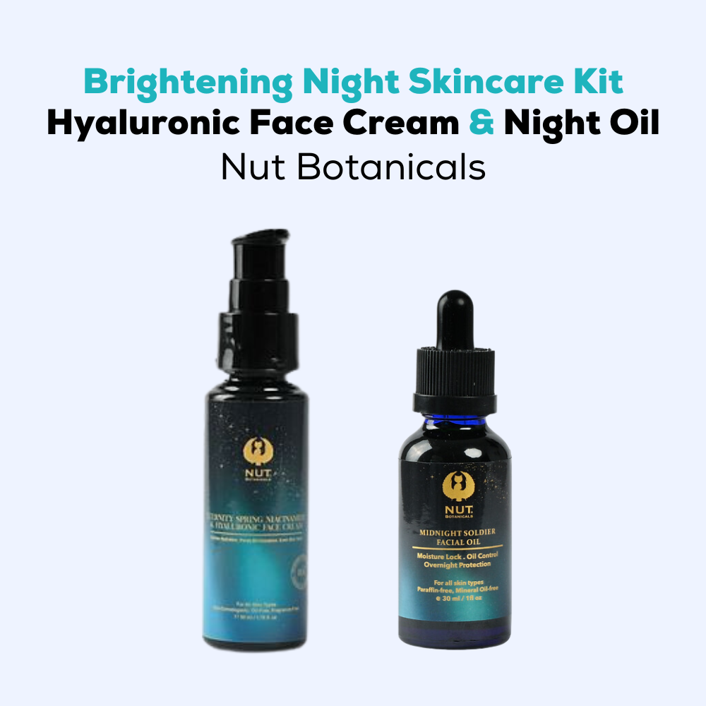 Nut's Bright Complexion Night Skincare Kit (Face Cream + Night Oil)