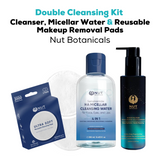 Nut's Double Cleansing Kit (Cleanser + Micellar Water + Reusable Cleansing Pads)