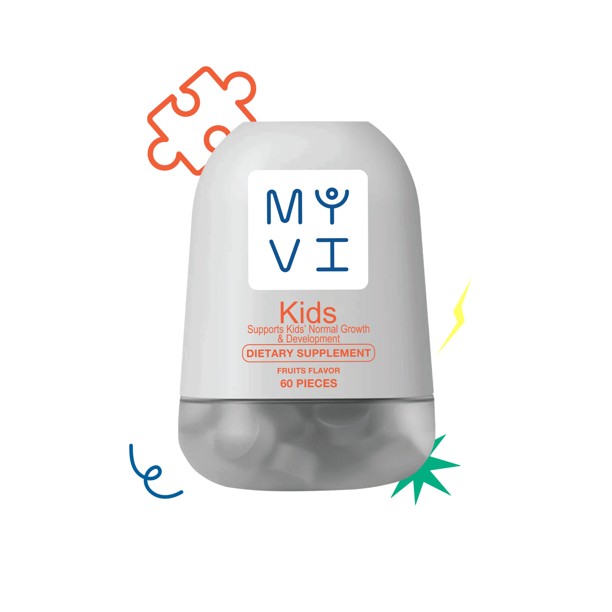 MYVI Kids Multivitamins Gummies – Daily Vitamins & Immune Support for Kids (60 Gummies)