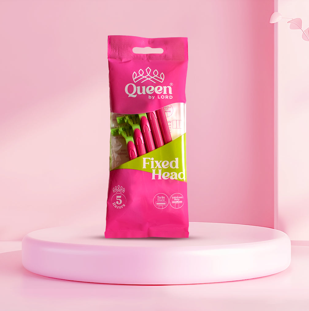 Zahia Powder Musk Oil Perfume + QUEEN BY LORD 5 Disposable Razors + Queen Body Sugar Scrub