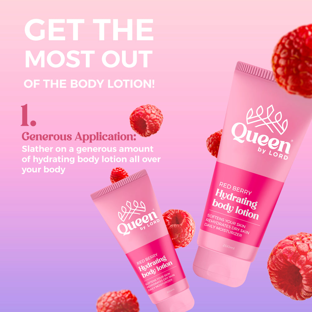 Shop Queen Hydrating Body Lotion With Red Berry Scent - ZYNAH