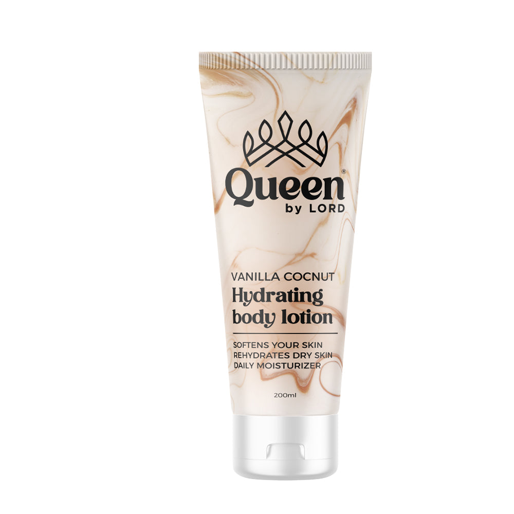 Queen Hydrating Body Lotion With Vanilla Coconut Scent ZYNAH