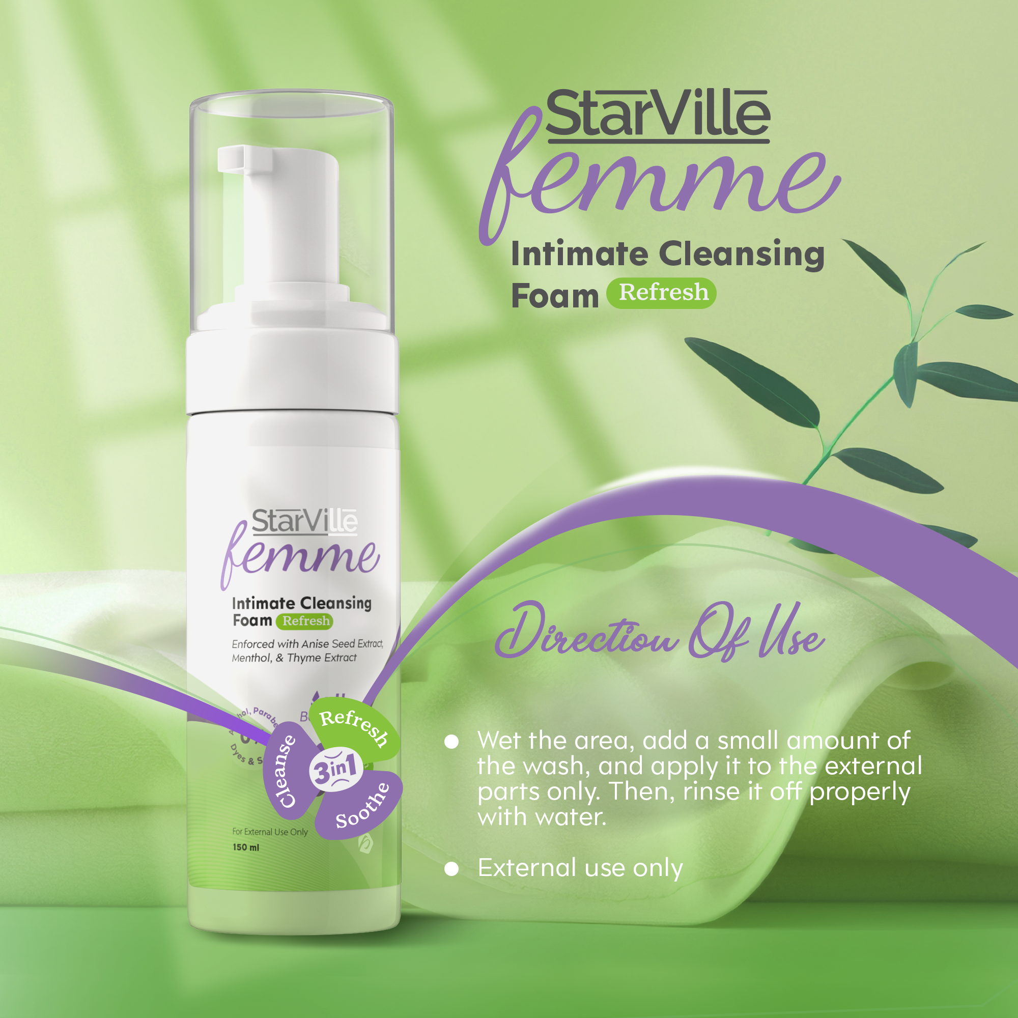 StarVille Femme Intimate Cleansing Foam Refresh