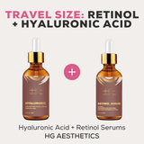 Hyaluronic Acid + Retinol Travel Size Serums HG Aesthetics