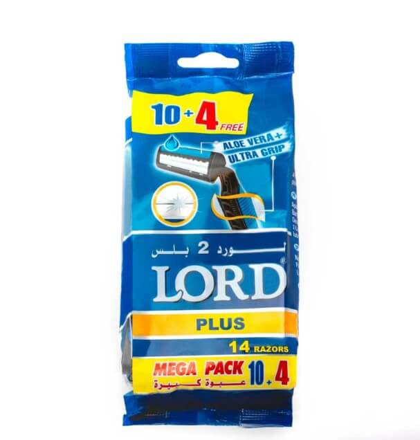 LORD Twin Blades Disposable Razor , 10+4 free – pack