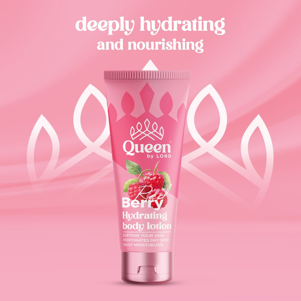 Queen Hydrating Body Lotion With Red Berry Scent