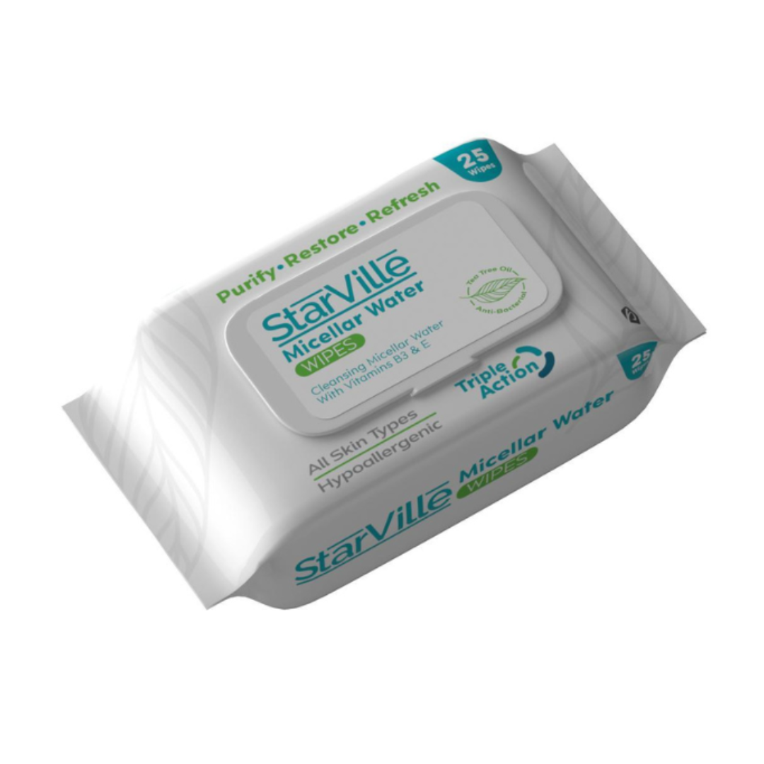 Shop StarVille Micellar Water Wipes 25 on ZYNAH