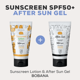 Full Sun Protection: Sunscreen Lotion SPF50+ & After Sun SPF30