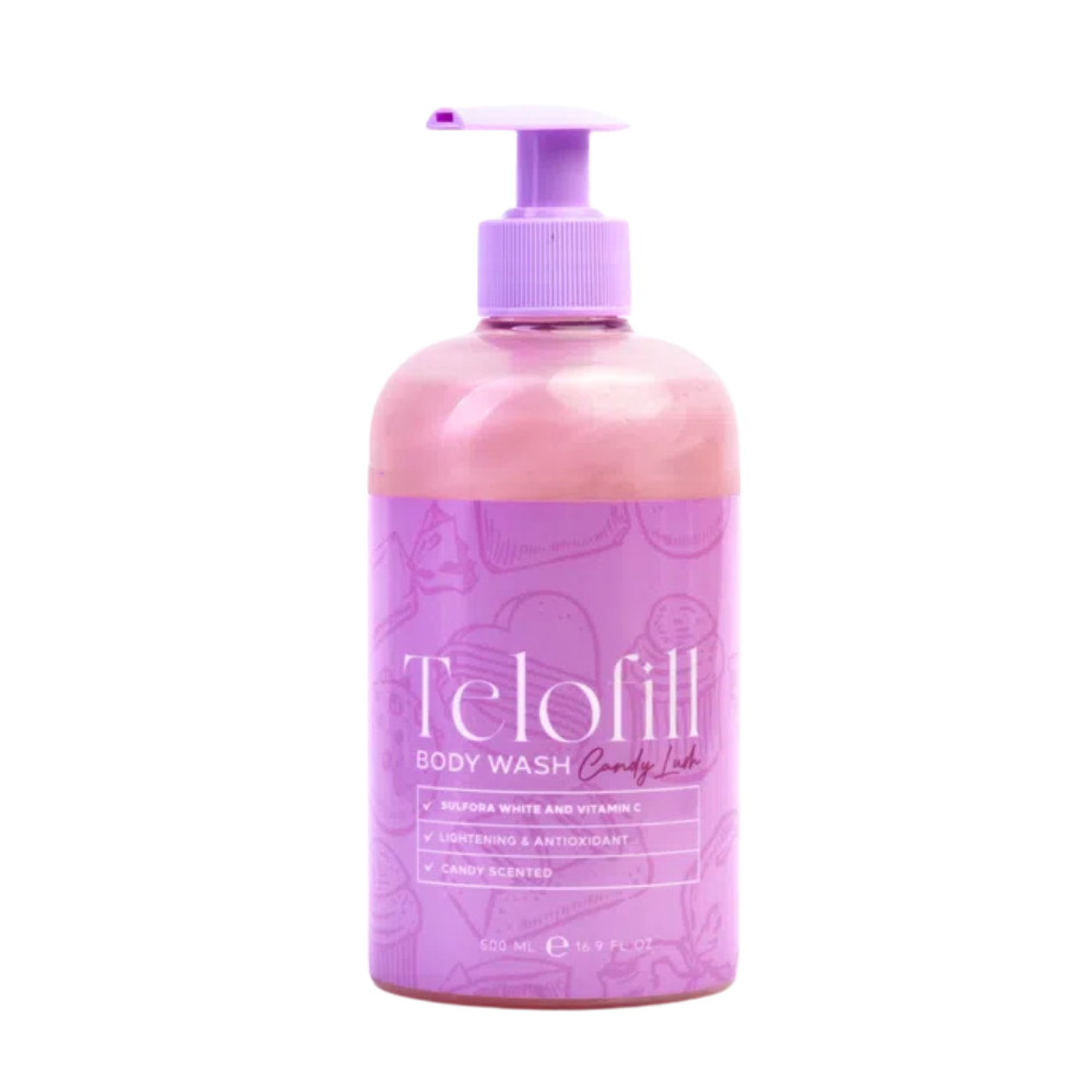 2-in-1 Scrubbing & Cleansing Brush + Telofill Candy Lush Body Wash