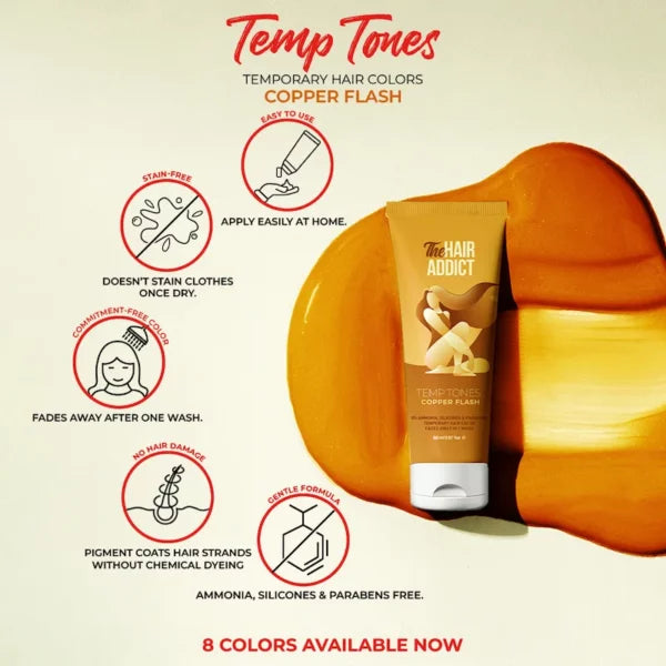 Shop Temp Tones Temporary Hair Dye in Copper Flash on ZYNAH